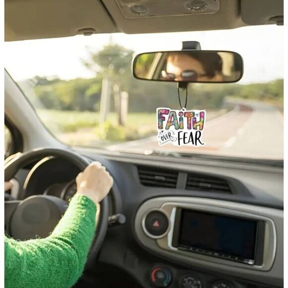2/$21 Faith Over Fear Car Mirror Ornament - Brand New - Picture 4 of 8